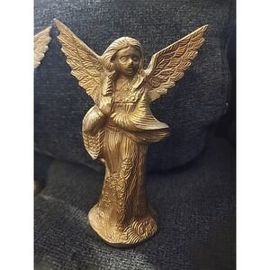 Vintage‎ Brass/Copper Angel Candleholder. Heavy. Detailed.